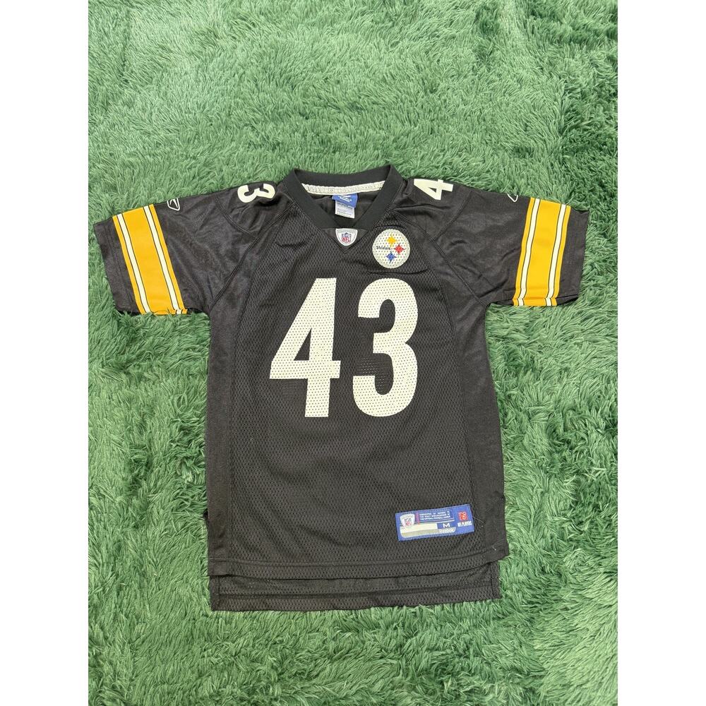 Troy Polamalu #43 Pittsburgh Steelers Reebok NFL Youth Fan Jersey Size M (10-12)